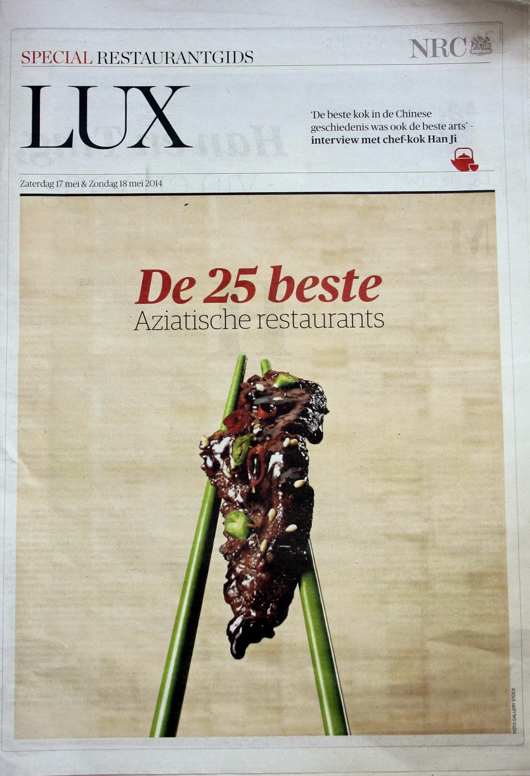 Mooi Zeist in de NRC Lux 25 beste Aziatische restaurants Restaurantgids