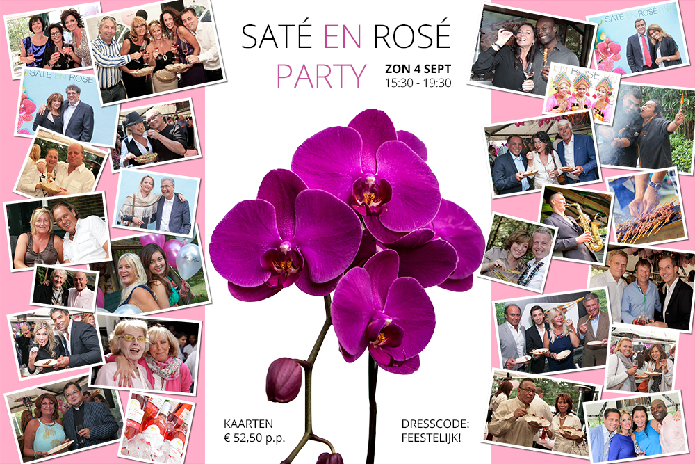 Zondag 4 september: SATÉ & ROSÉ PARTY