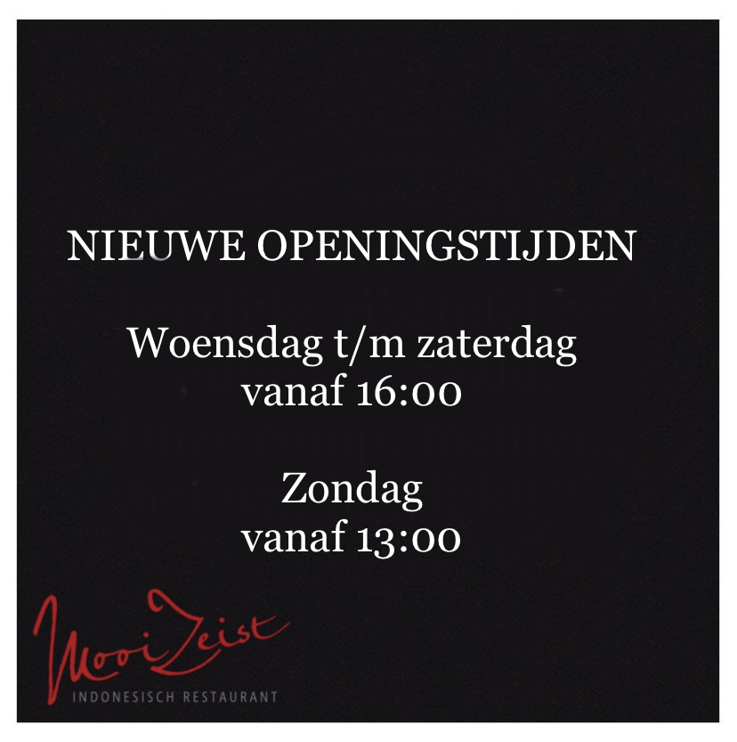 Nieuwe openingstijden